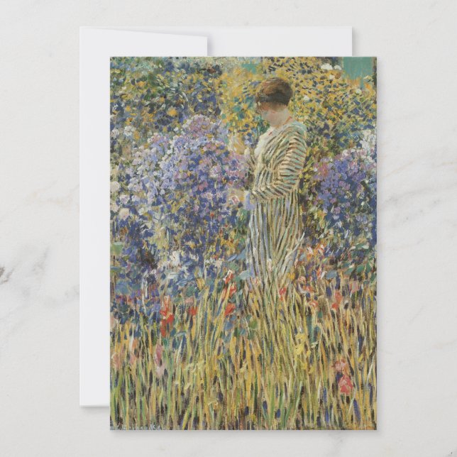 Dama em um Jardim de Frederick Frieseke, Arte Fino (Frente)