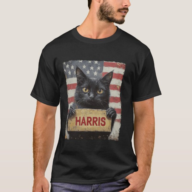 Damas De Gato Engraçadas Para A Camisa T Harris 20 (Frente)
