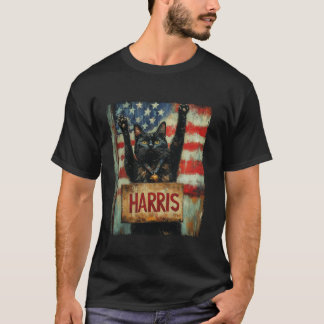 Damas De Gato Engraçadas Para A Camisa T Harris 20