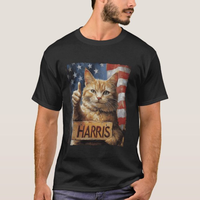 Damas De Gato Engraçadas Para A Camisa T Harris 20 (Frente)