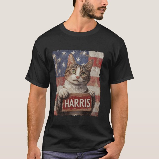 Damas De Gato Engraçadas Para A Camisa T Harris 20 (Frente)