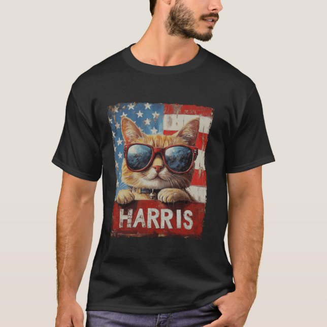 Damas De Gato Engraçadas Para A Camisa T Harris 20 (Frente)