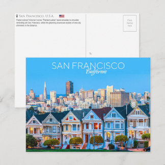 Damas Pintadas, San Francisco, EUA. Cartão Postal