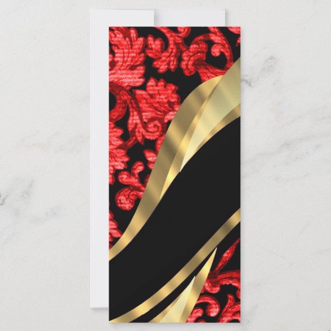 Damasco floral vermelho e preto (Frente)