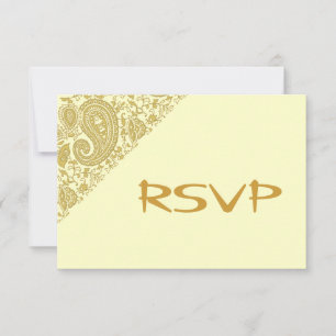 Damasco indiano dourado RSVP