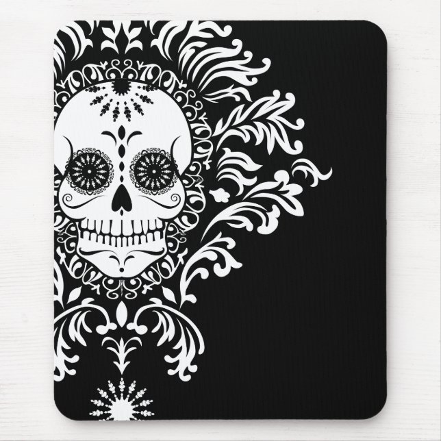 Damasco inoperante - crânio chique Mousepad do (Frente)