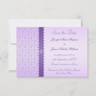 Damasco Lilac Roxo Salvar o Anúncio de Data