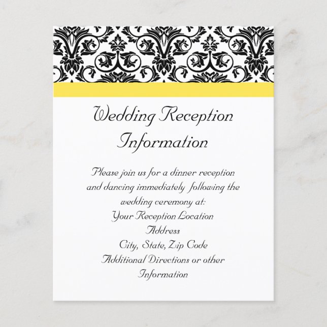 Damasco preto/branco com amarelo vibrante (Frente)