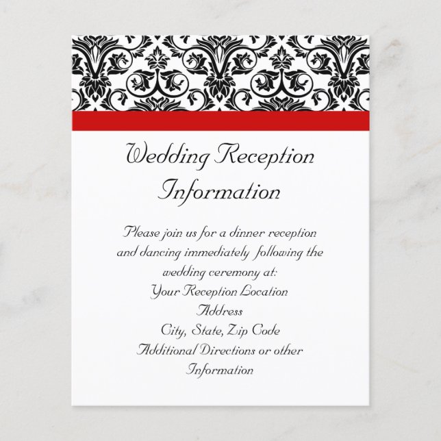 Damasco Preto/Branco com Ênfase Vermelha em Corrid (Frente)