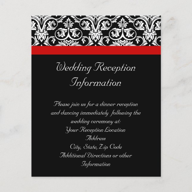 Damasco Preto/Branco com Ênfase Vermelha em Corrid (Frente)