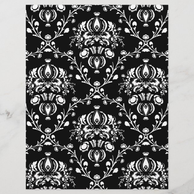 Damasco preto e branco (Frente)