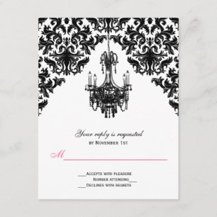 Damasco preto e branco com placa de resposta do ca