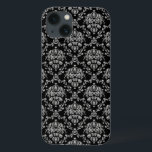 Damasco preto e prateado elegante<br><div class="desc">A Elegante Samsung Galaxy Note 4 Case tem cor damasco prateada sobre fundo preto. Excelente para amantes do design Barroco.</div>