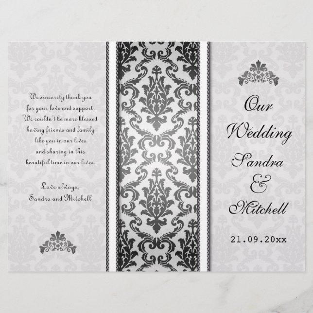 Damasco preto no Programa Casamento de prata (Frente)
