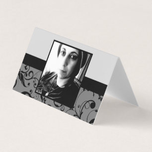 damasco profissional cartão memorável dobrado