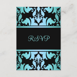 Damasco real azul RSVP