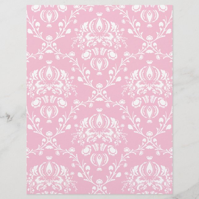 Damasco Rosa e Branco (Frente)