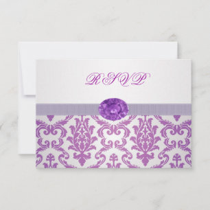 Damasco Roxo, Imagem de ametista Convite RSVP