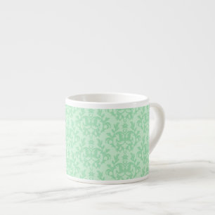Damasco verde-menta-espresso caneca