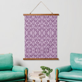 Damask Floral Patterno Flowers Roxo