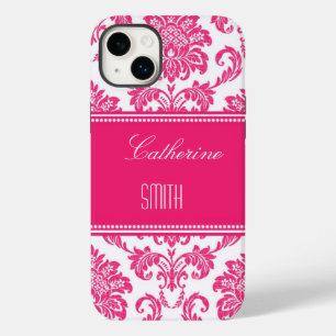 Damask personalizado do Hot PInk