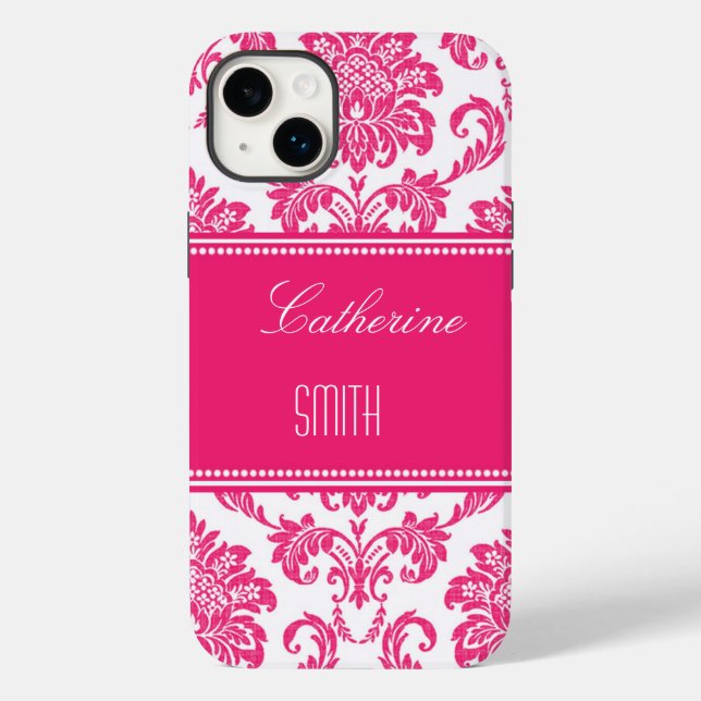 Damask personalizado do Hot PInk (Verso)