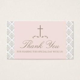 Damask Pink & Cream com placa FAVOR Cruzada