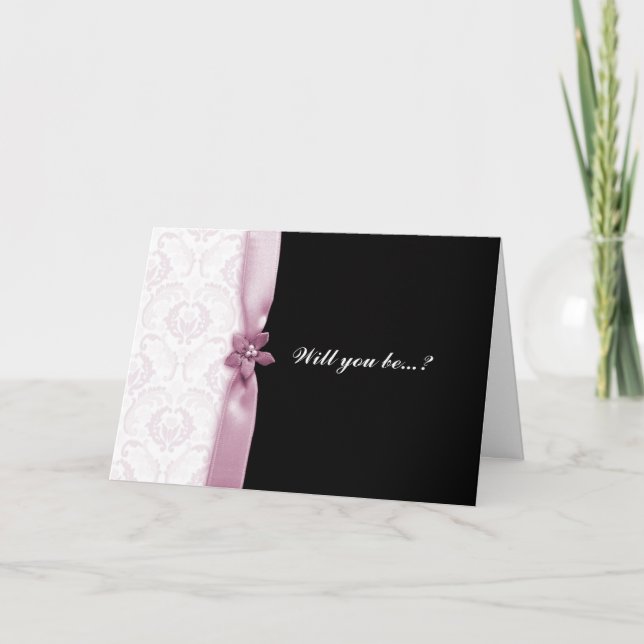 Damask Pink... será meu cartão de dama de honra? (Frente)