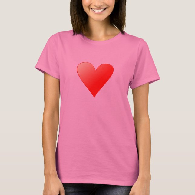 Damen Ringer T-shirt weiß/schwarz mit Herz (Frente)