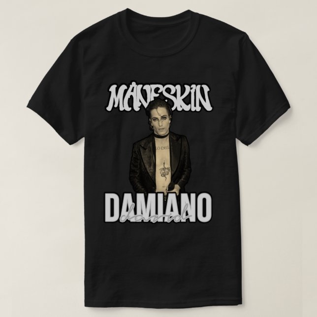 Damiano David Maneskin Classic T-Shirt (Frente do Design)