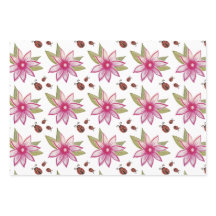 Damibugs de Primavera desenhados à mão rosa