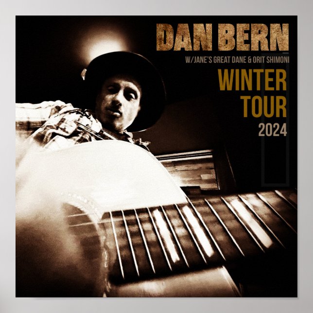 Dan Bern Winter Tour 2024 Poster (Frente)