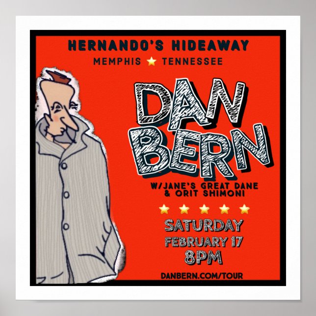 Dan Bern Winter Tour 2024 Poster (HH) (Frente)