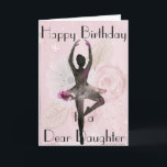 DANÇA DA BAILARINA DA DANÇA!! CARTÃO DA FILHA<br><div class="desc">PODE SER PERSONALIZADO.</div>