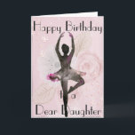 DANÇA DA BAILARINA DA DANÇA!! CARTÃO DA FILHA<br><div class="desc">PODE SER PERSONALIZADO.</div>