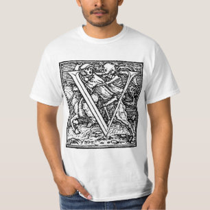 Dança da camisa da letra V da morte