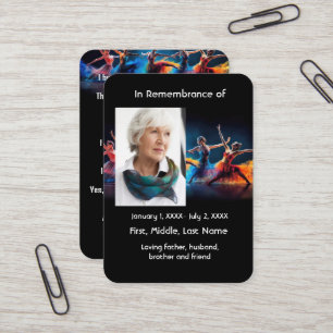 Dança Dançarina de Cartão de Bolso Memorial