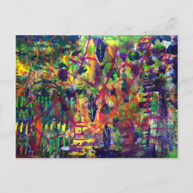 "Dança de Verão" Cartão Postal de Arte em Acrílico (Frente)