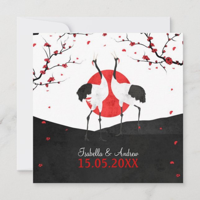 Dança do amor - convite do casamento - quadrado (Frente)