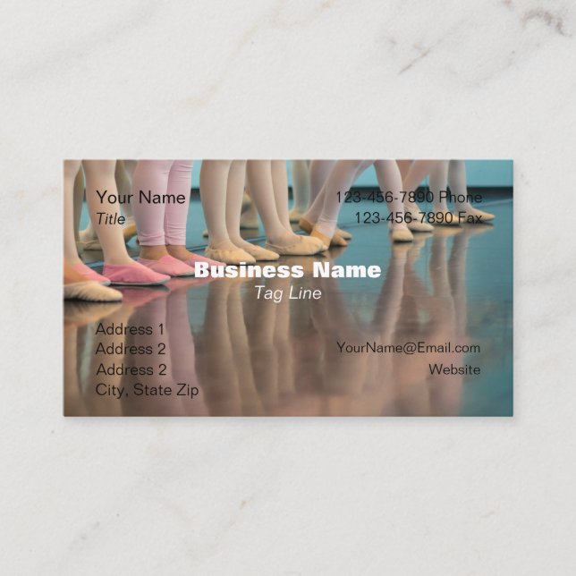 Dança do Balé cartão de visita - HAMbyWG (Frente)