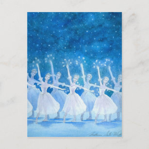 Dança do cartão dos flocos de neve