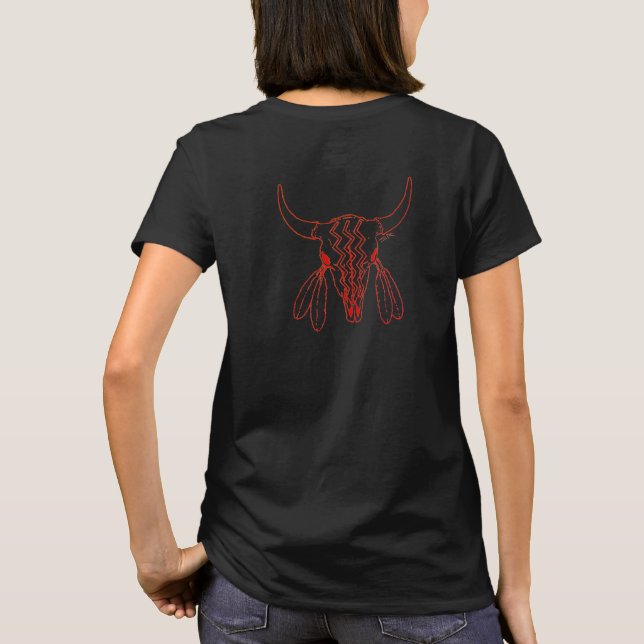 Dança do Fantasma Vermelho Camisa preta da linha d (Verso)