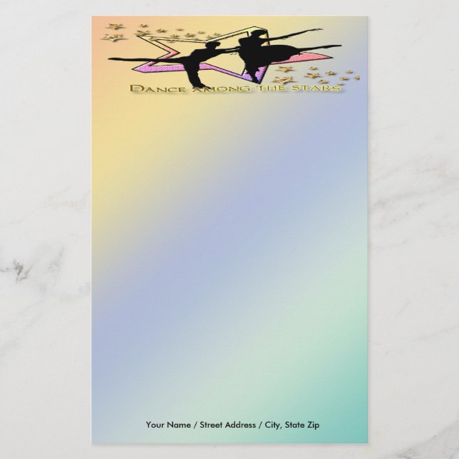 Dança entre artigos de papelaria das estrelas (Frente)