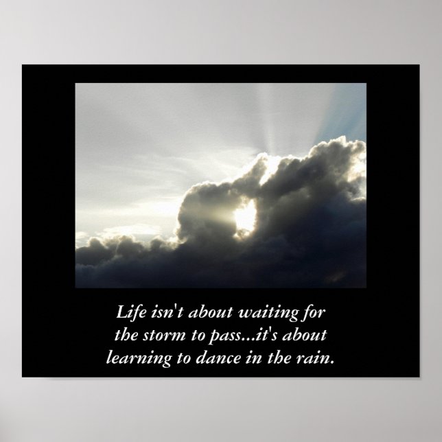 Dança na chuva - impressão de arte (Frente)