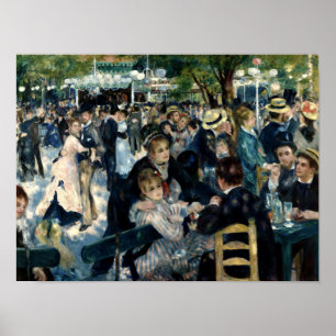 Dança no Le Moulin de la Galette, Renoir - Poster