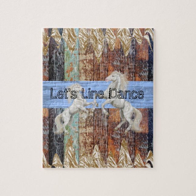 Dança quebra-cabeça da linha de Vamos de Cavalo Br (Vertical)