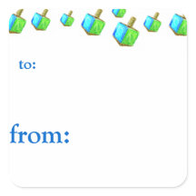 Dançando Dreidels Hanukkah Dando Etiquetas