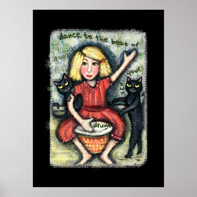 Dançando Gatos Negros Poster (Frente)