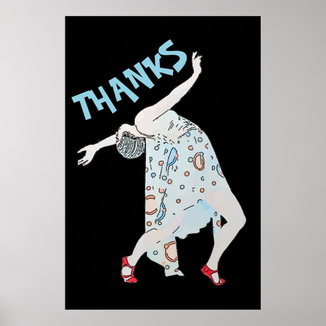 Dançar, editar texto, OBRIGADOS, Poster (Frente)