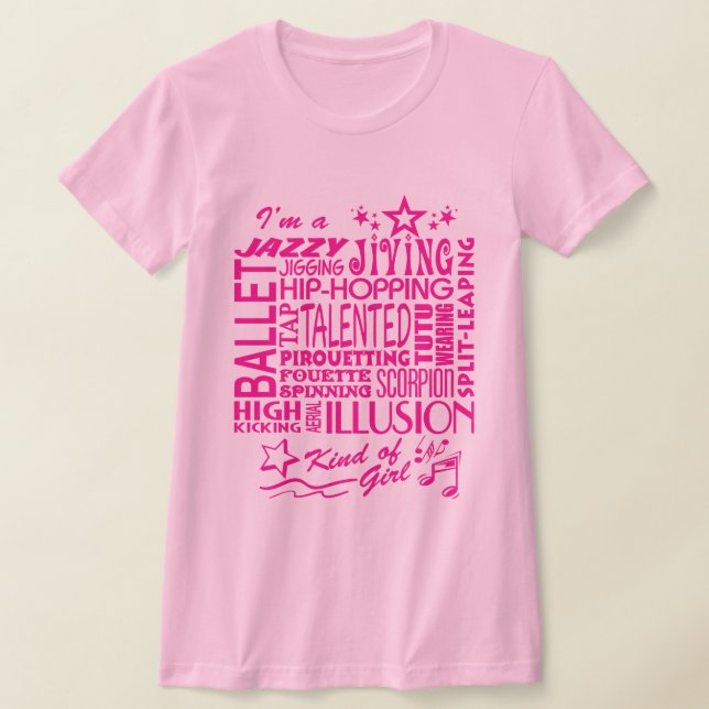 Dançarina, Dançando tipo de camiseta Menina. (Postura )